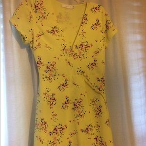 Cross-body floral dress